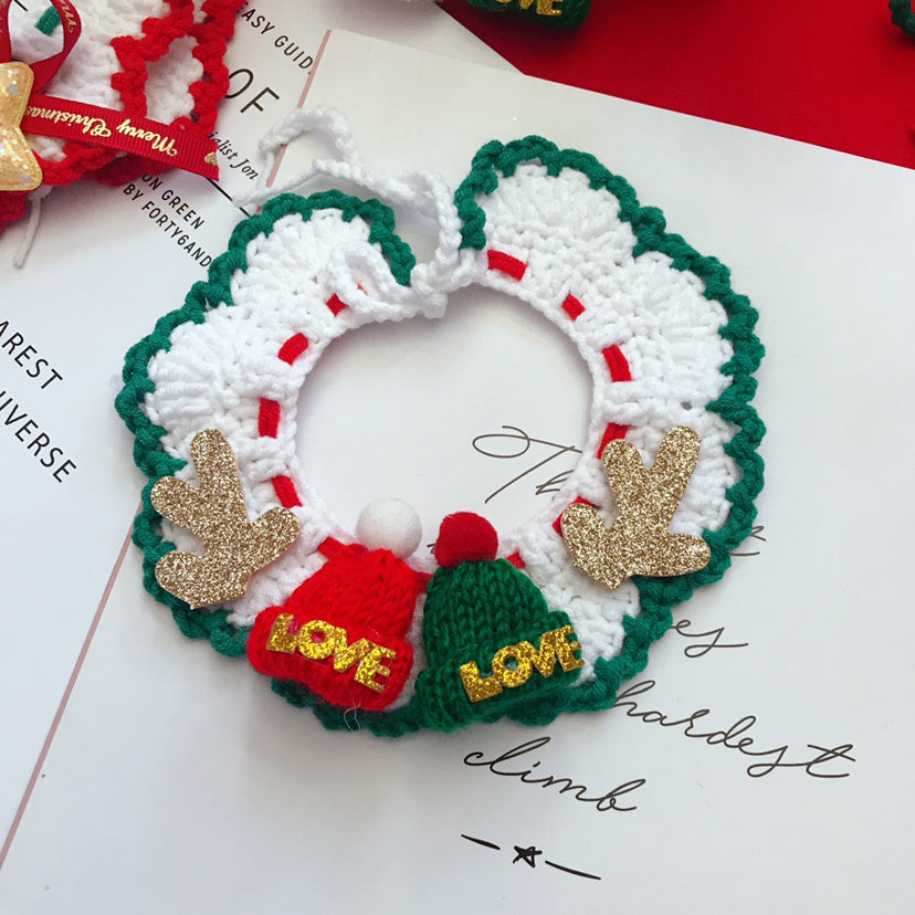Wool Pet Collar Hand Woven Collar Christmas Pet Accessories - Dana & Dekor