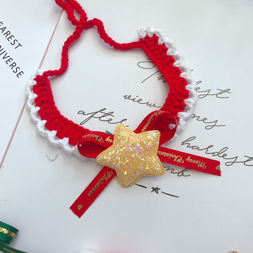 Wool Pet Collar Hand Woven Collar Christmas Pet Accessories - Dana & Dekor