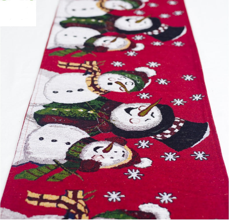 Christmas Elk Snowman Table Runner Merry Christmas Decorations - Dana & Dekor