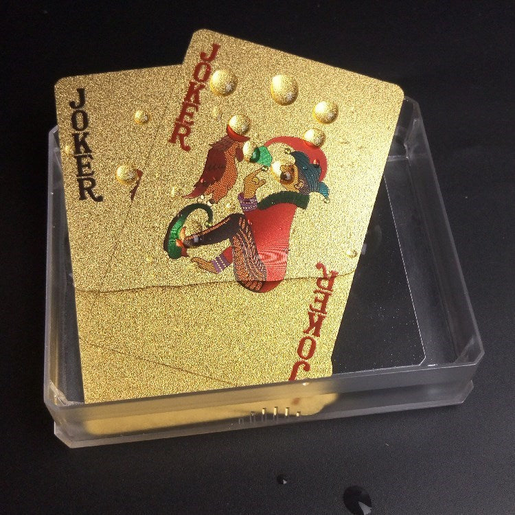 Creative Golden Plastic Poker Card Magic Card Waterproof Card Gift Board Game - Dana & Dekor