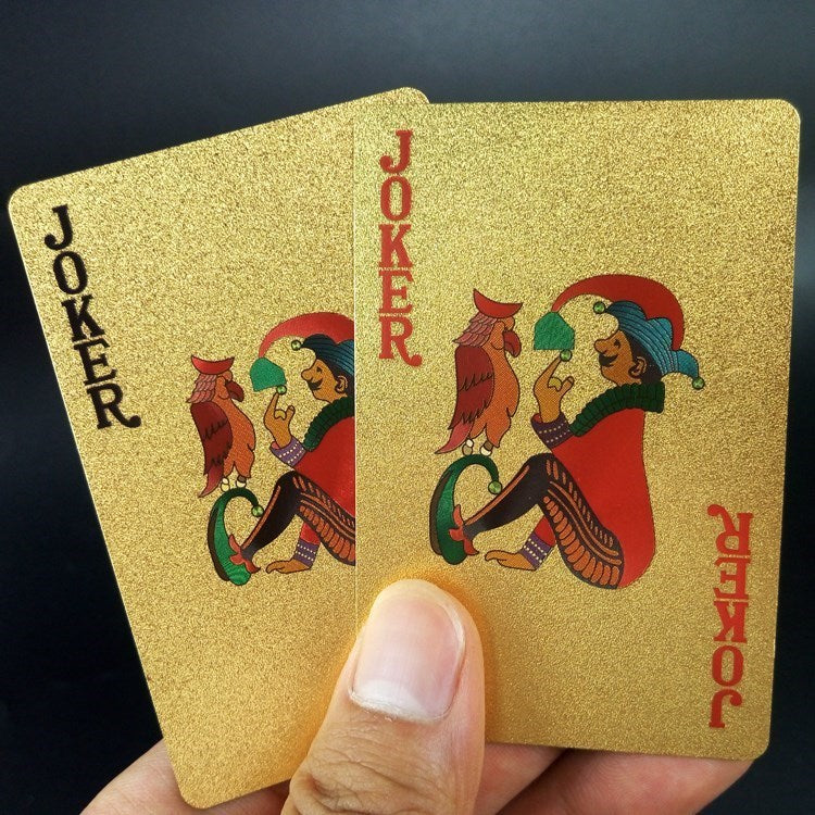 Creative Golden Plastic Poker Card Magic Card Waterproof Card Gift Board Game - Dana & Dekor