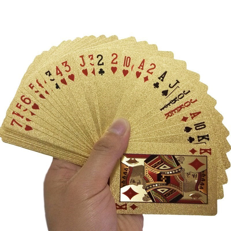 Creative Golden Plastic Poker Card Magic Card Waterproof Card Gift Board Game - Dana & Dekor