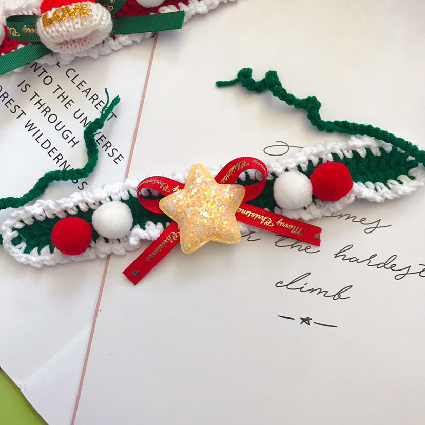 Wool Pet Collar Hand Woven Collar Christmas Pet Accessories - Dana & Dekor