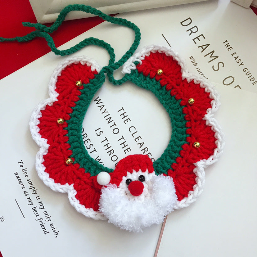 Wool Pet Collar Hand Woven Collar Christmas Pet Accessories - Dana & Dekor