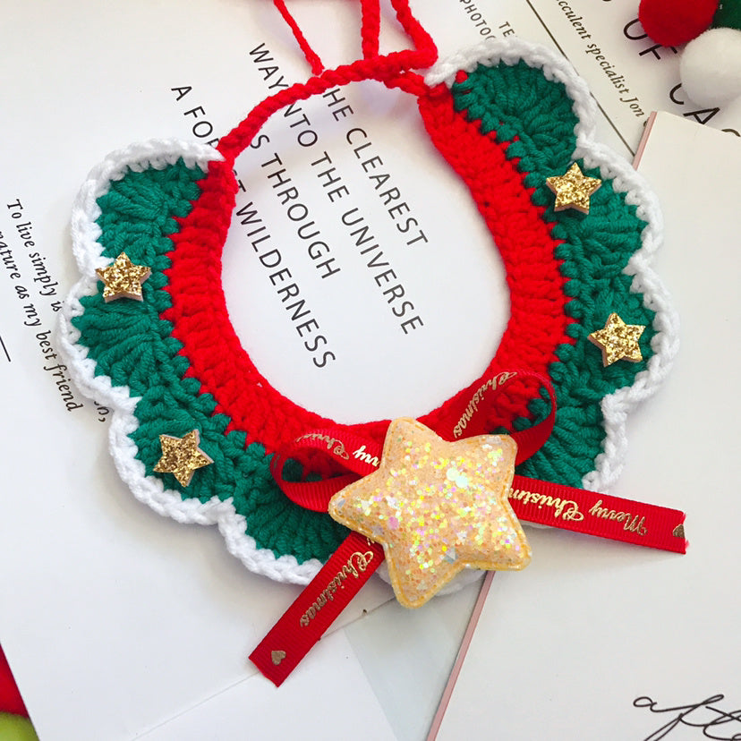 Wool Pet Collar Hand Woven Collar Christmas Pet Accessories - Dana & Dekor