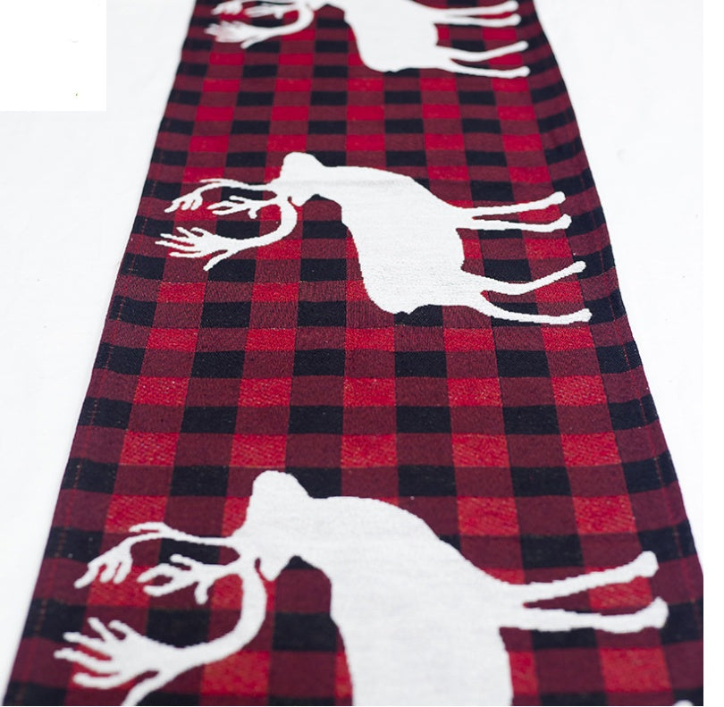Christmas Elk Snowman Table Runner Merry Christmas Decorations - Dana & Dekor