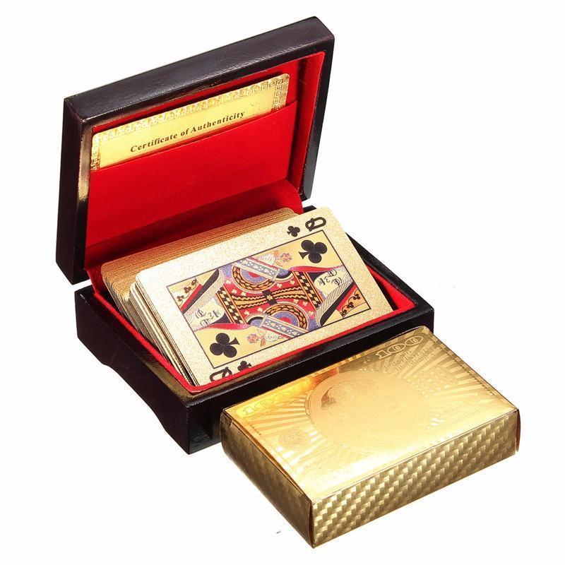 Creative Golden Plastic Poker Card Magic Card Waterproof Card Gift Board Game - Dana & Dekor