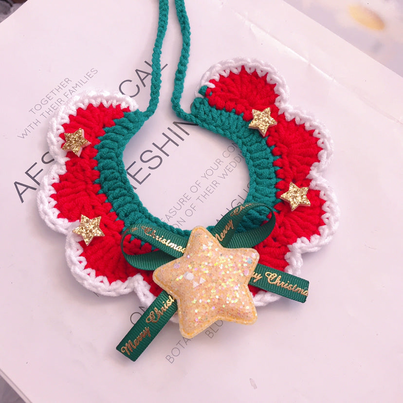 Wool Pet Collar Hand Woven Collar Christmas Pet Accessories - Dana & Dekor