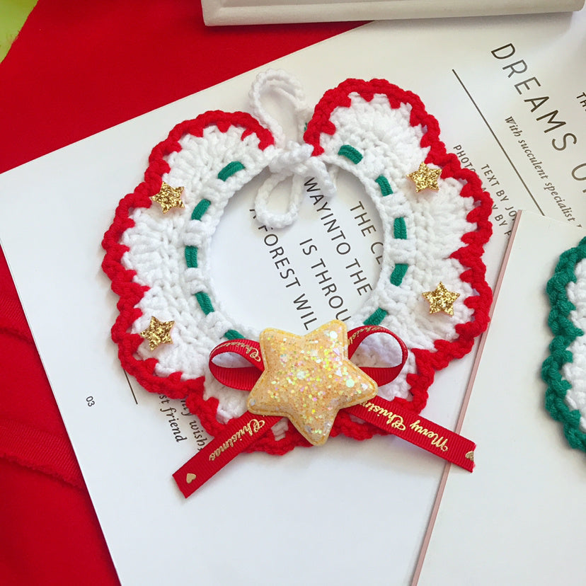 Wool Pet Collar Hand Woven Collar Christmas Pet Accessories - Dana & Dekor