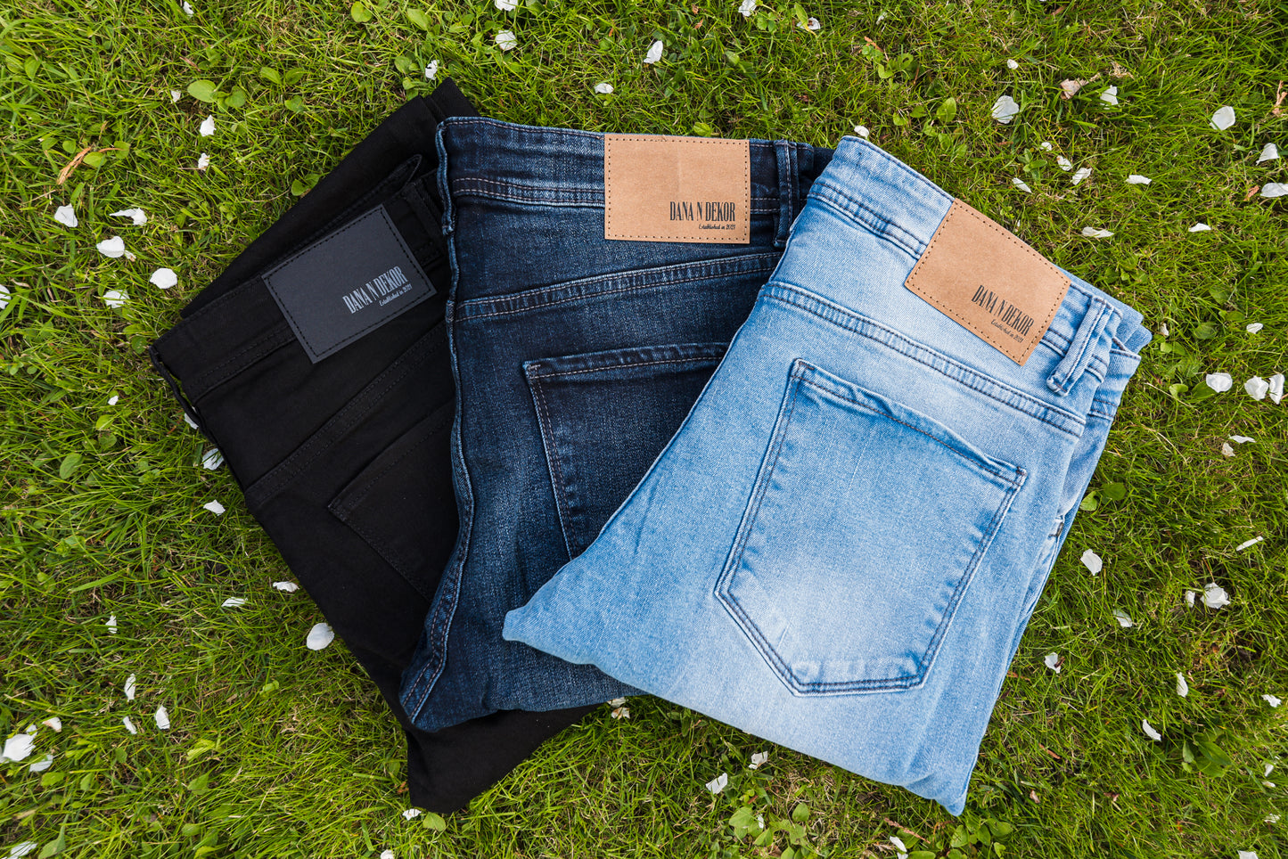 Black, Light Blue, Dark Blue high-stretch comfy jeans for men - Dana & Dekor