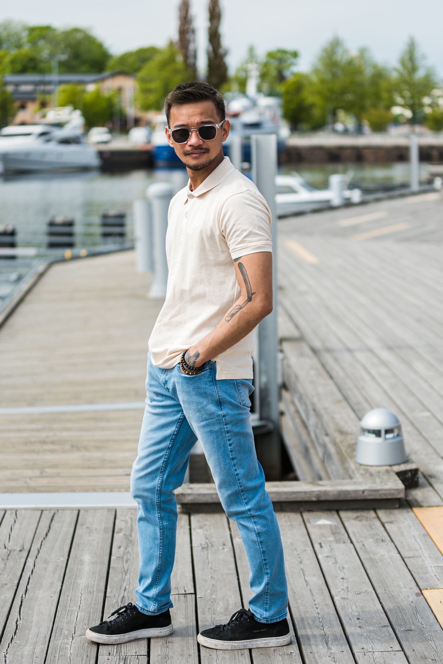 Black, Light Blue, Dark Blue high-stretch comfy jeans for men - Dana & Dekor
