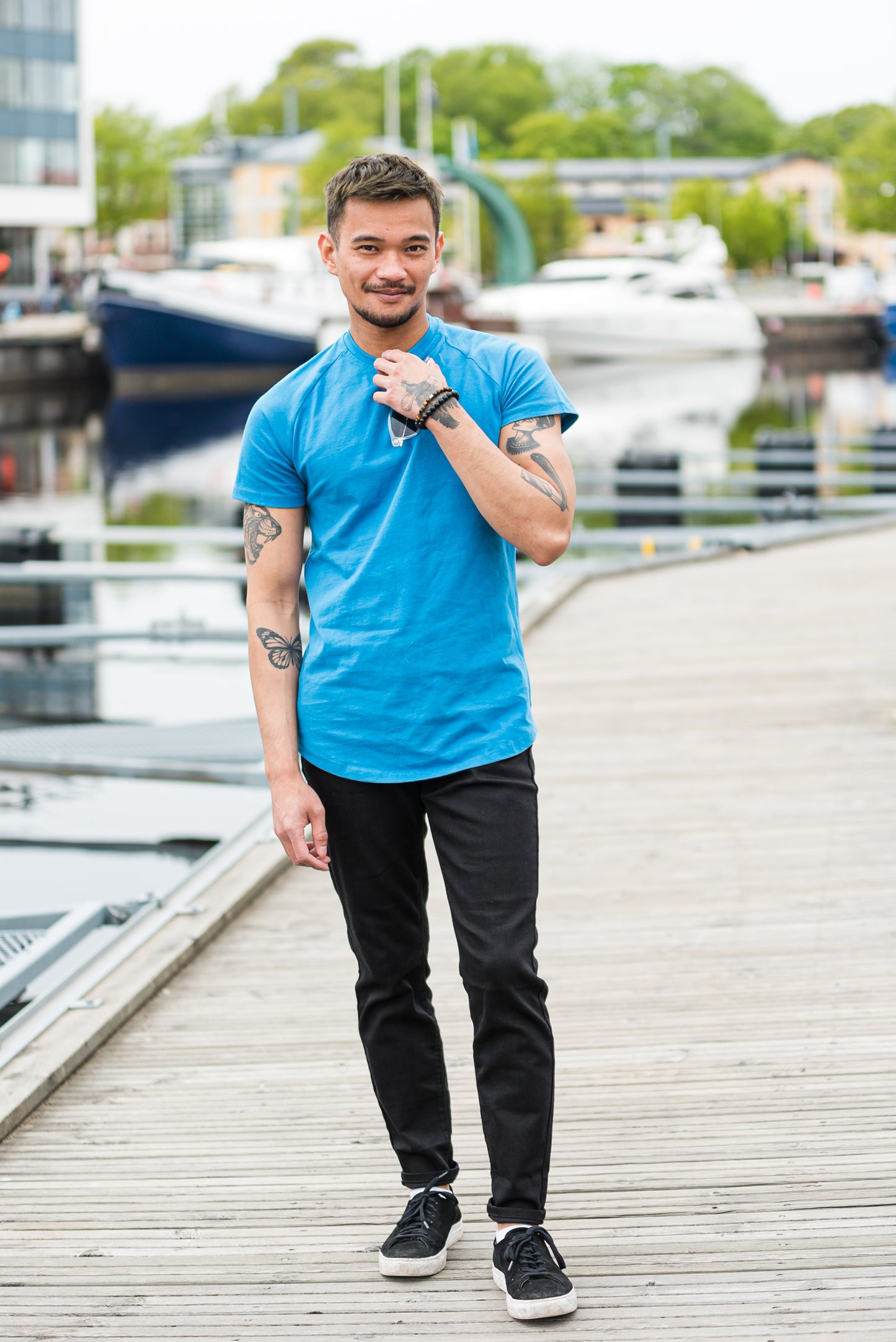 Black, Light Blue, Dark Blue high-stretch comfy jeans for men - Dana & Dekor