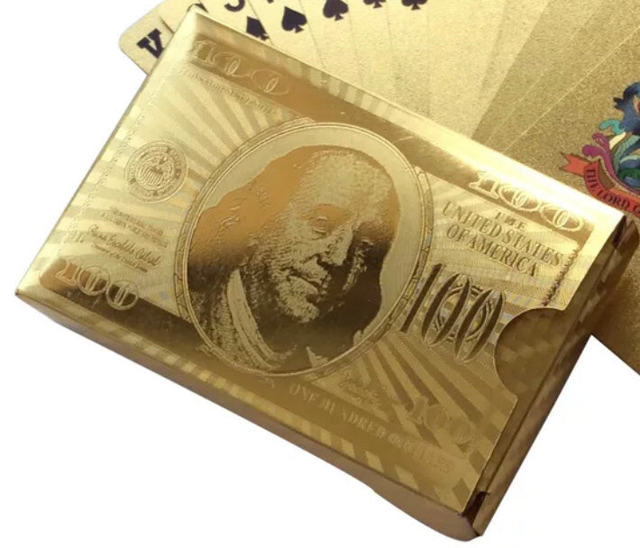 Creative Golden Plastic Poker Card Magic Card Waterproof Card Gift Board Game - Dana & Dekor