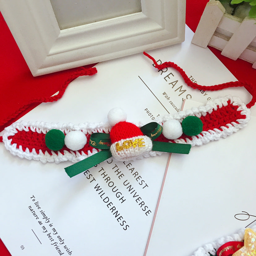 Wool Pet Collar Hand Woven Collar Christmas Pet Accessories - Dana & Dekor