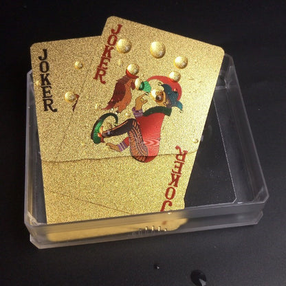 Creative Golden Plastic Poker Card Magic Card Waterproof Card Gift Board Game - Dana & Dekor 