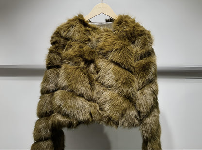 Paula Short Faux Fur Jacket - Dana & Dekor 