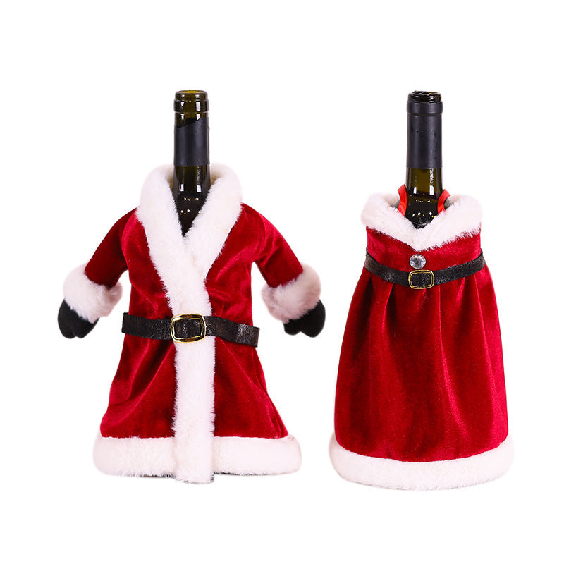 Christmas dress wine bottle set - Dana & Dekor 