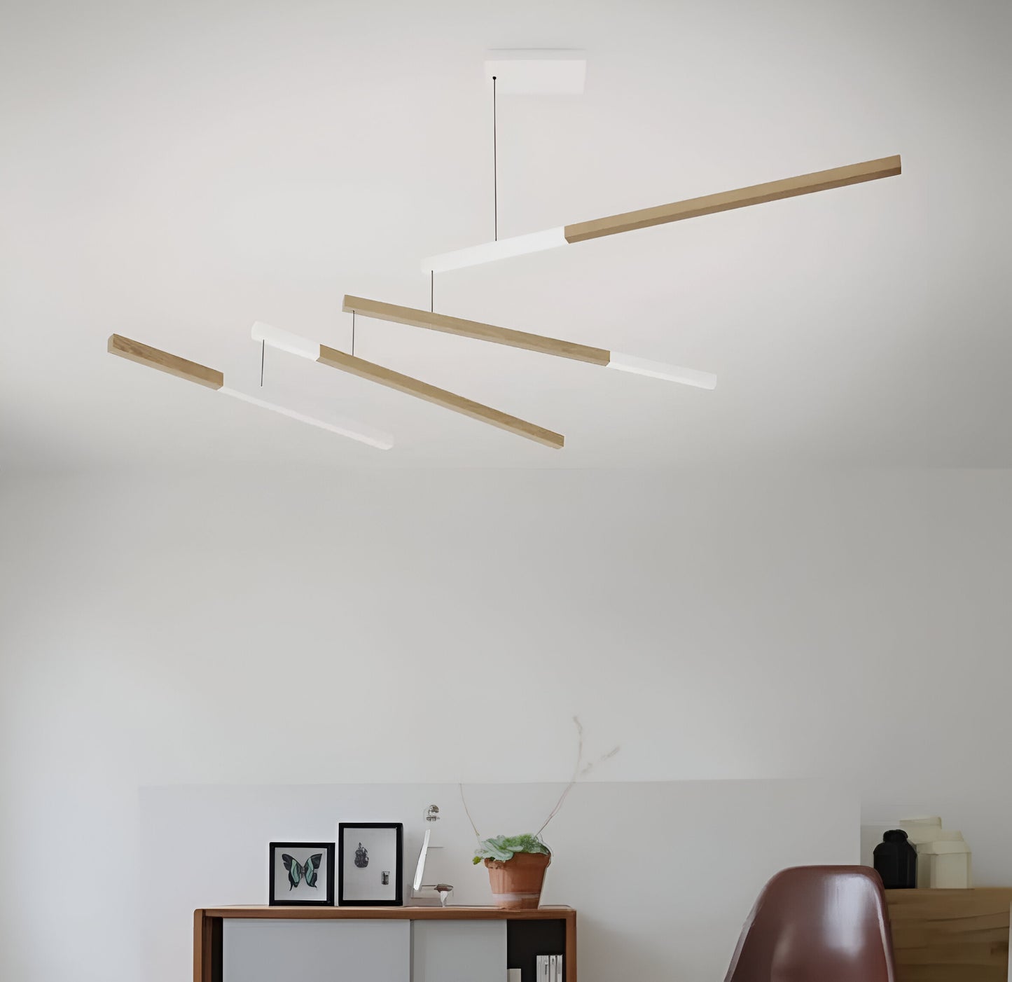 Wooden Mobile Pendant - Led Light - Tasso Nez Dimmable - Dana & Dekor 