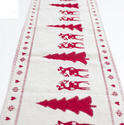 Christmas Elk Snowman Table Runner Merry Christmas Decorations - Dana & Dekor 