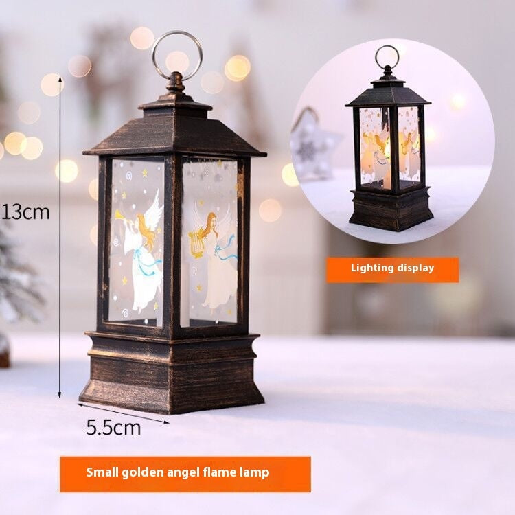 Christmas Portable Oil Lamp Santa Claus LED Night Lights Battery Powered Indoor Outdoor Hanging Lanterns Festive Party Decoration - Dana & Dekor 