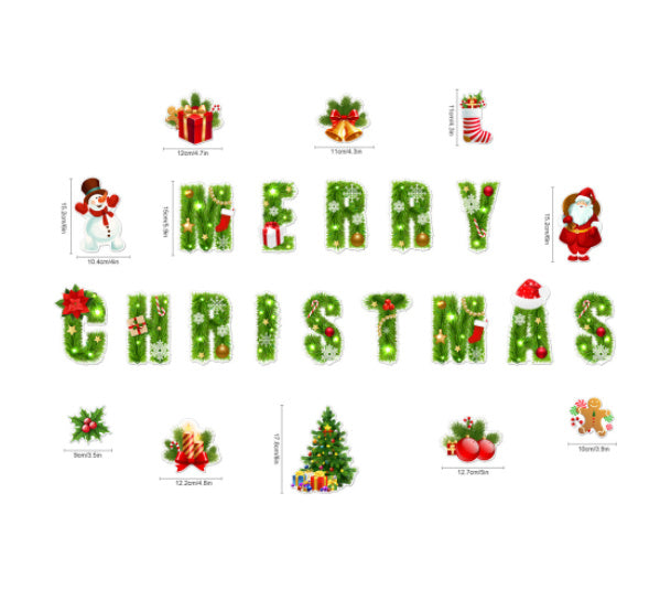 Christmas Decoration Refrigerator Sticker Set - Dana & Dekor 