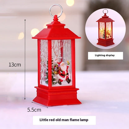 Christmas Portable Oil Lamp Santa Claus LED Night Lights Battery Powered Indoor Outdoor Hanging Lanterns Festive Party Decoration - Dana & Dekor 