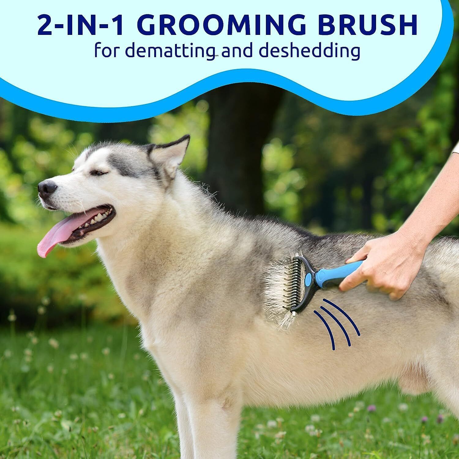 Deshedding Brush For Dog And Cat Pet Grooming Rake Dematting Comb Double Sided - Dana & Dekor 