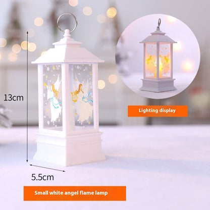 Christmas Portable Oil Lamp Santa Claus LED Night Lights Battery Powered Indoor Outdoor Hanging Lanterns Festive Party Decoration - Dana & Dekor 