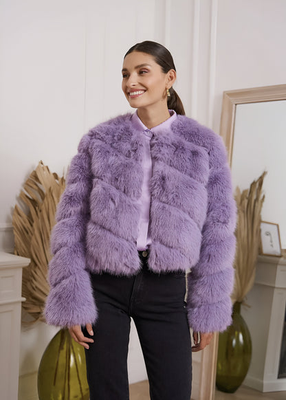 Paula Short Faux Fur Jacket - Dana & Dekor 