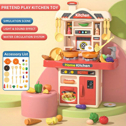 Realistic Pretend Play Cooking Toy for Kids, Chef Playset Kitchen Accessories, Lights & Sounds,for Toddles Girls Boys Ages 3+ - Dana & Dekor 