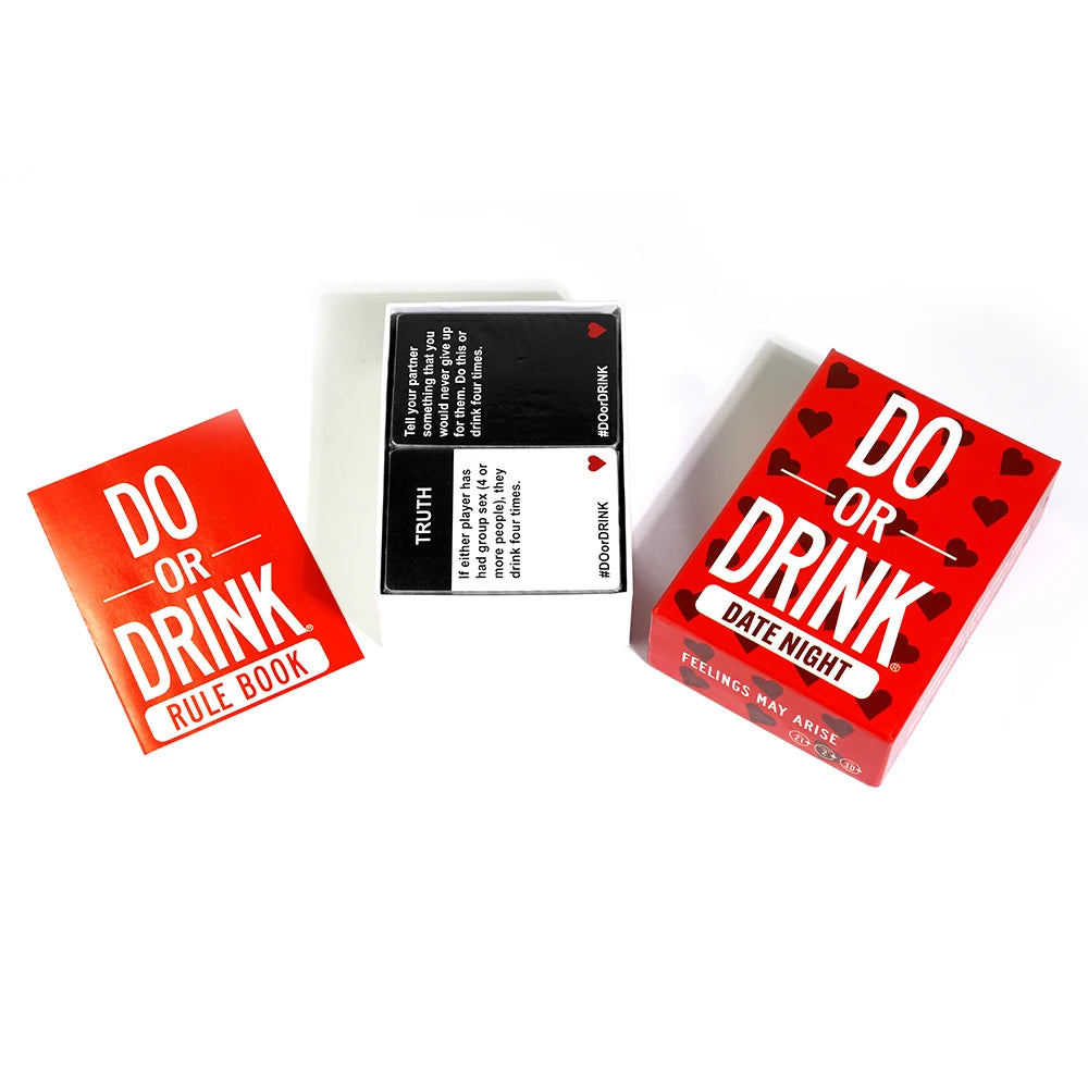 Do or Drink Date Night Couples Games Fun Drinking Games with 250 Cards Great Couples Gift Ideas and Fun Couples Card Games - Dana & Dekor 