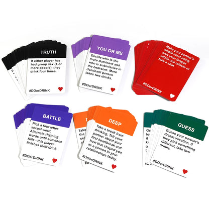 Do or Drink Date Night Couples Games Fun Drinking Games with 250 Cards Great Couples Gift Ideas and Fun Couples Card Games - Dana & Dekor 