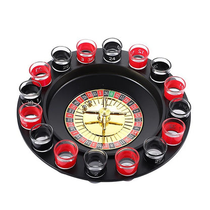 Bar Funny Tools Russia Turntable Shot Glass Russian Drinking Roulette Game Set 16 Shots - Dana & Dekor 